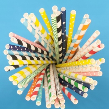 Custom Juice Eco Friendly Biodegradable Disposable Paper Straw