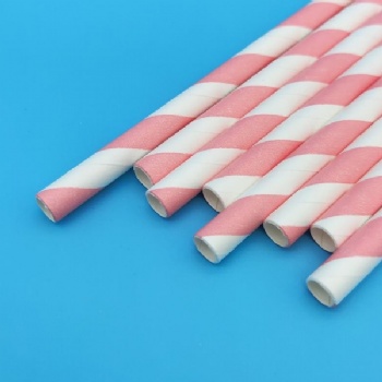 Long Colorful Disposable Biodegradable Paper Straws