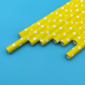 Long Colorful Disposable Biodegradable Paper Straws