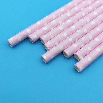 6*190mm Size Eco Friendly Juice Cocktail Paper Straw