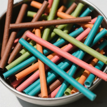 Colorful Black Pink Eco Biodegradable Paper Straws For Drinks
