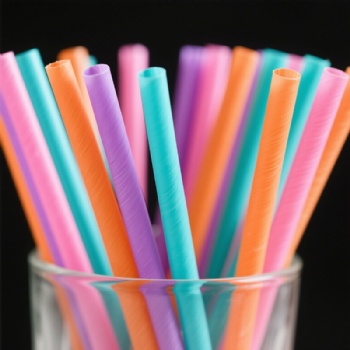 Colorful Black Pink Eco Biodegradable Paper Straws For Drinks
